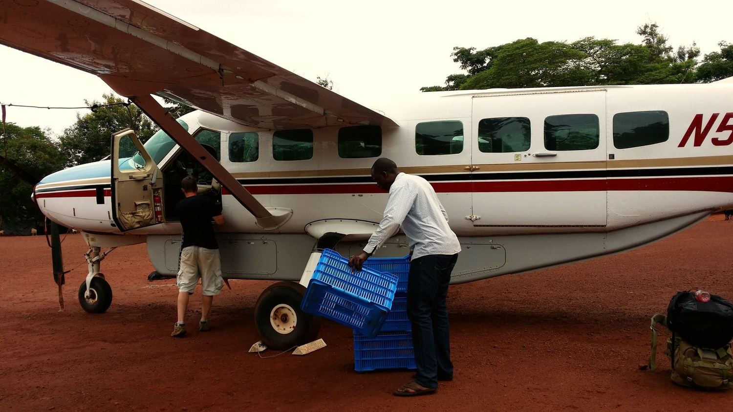 A small aircraft used to reach a remote field research location
