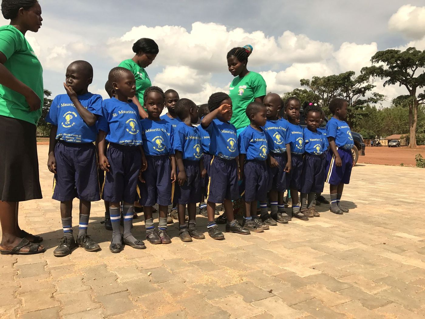Children from a community EchoVoices works with